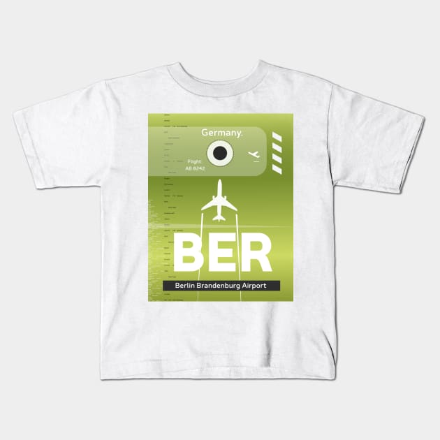 BER BERLIN AIRPORT CODE Kids T-Shirt by Woohoo